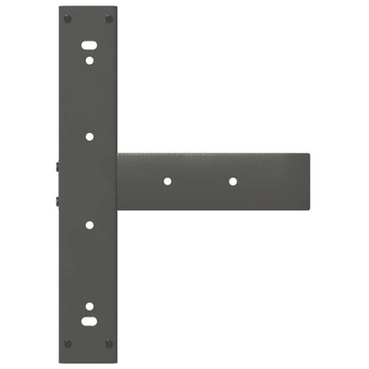 Gambe tavolo da bar forma T 2 pz Antracite 40x35x(110-111) cm