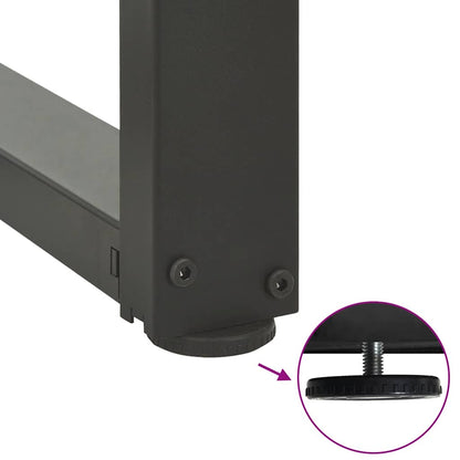 Gambe tavolo da bar forma T 2 pz Antracite 40x35x(110-111) cm