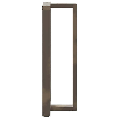 Gambe per tavolo da bar forma T 2 pz nere 40x35x(110-111) cm