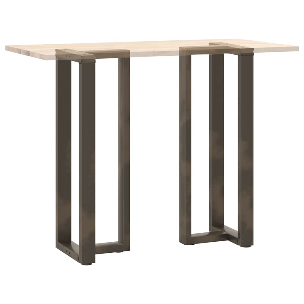 Gambe per tavolo da bar forma T 2 pz nere 40x35x(110-111) cm