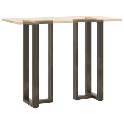 Gambe per tavolo da bar forma T 2 pz nere 40x35x(110-111) cm