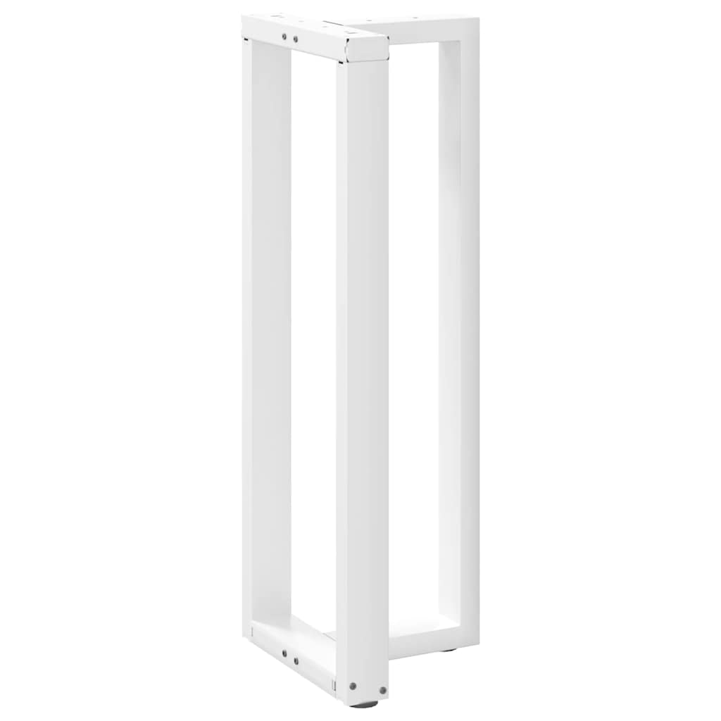 Gambe Tavolo Bar a Forma T 2pz bianco 50x35x(111-112)cm Acciaio