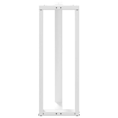 Gambe Tavolo Bar a Forma T 2pz bianco 50x35x(111-112)cm Acciaio