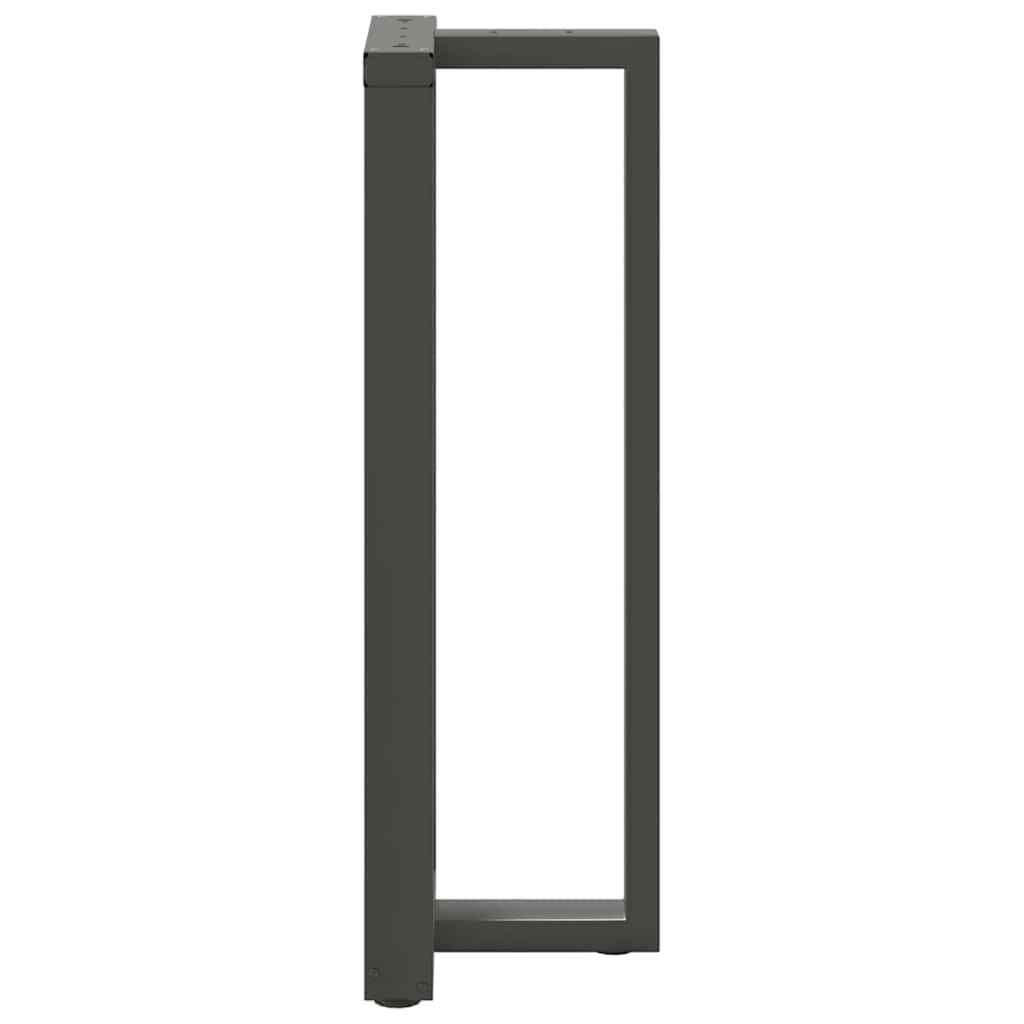 Gambe tavolo da bar forma T 2 pz Antracite 50x35x(110-111) cm