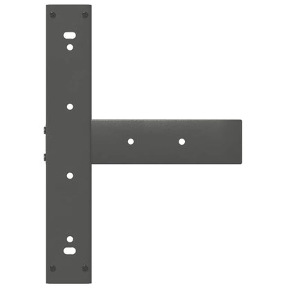 Gambe tavolo da bar forma T 2 pz Antracite 50x35x(110-111) cm