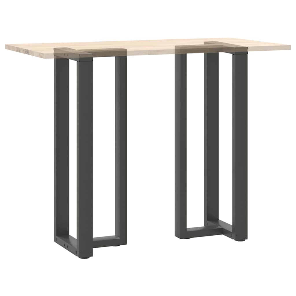 Gambe tavolo da bar forma T 2 pz Antracite 50x35x(110-111) cm