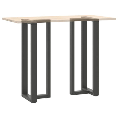 Gambe tavolo da bar forma T 2 pz Antracite 50x35x(110-111) cm