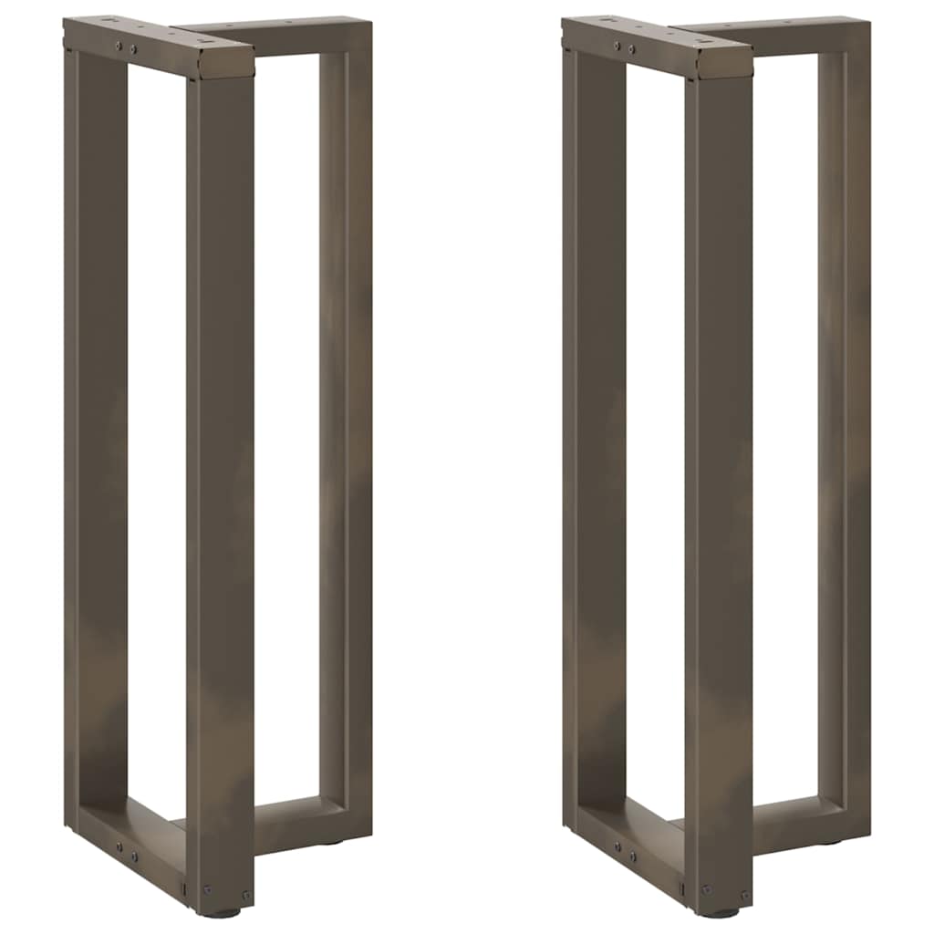Gambe per tavolo da bar forma T 2 pz nere 50x35x(110-111) cm