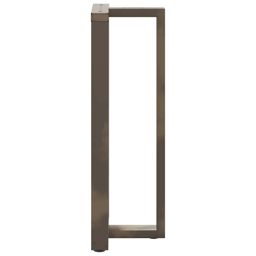Gambe per tavolo da bar a forma di T 2 pz nere 50x35x(110-111) cm in acciaio - homemem39