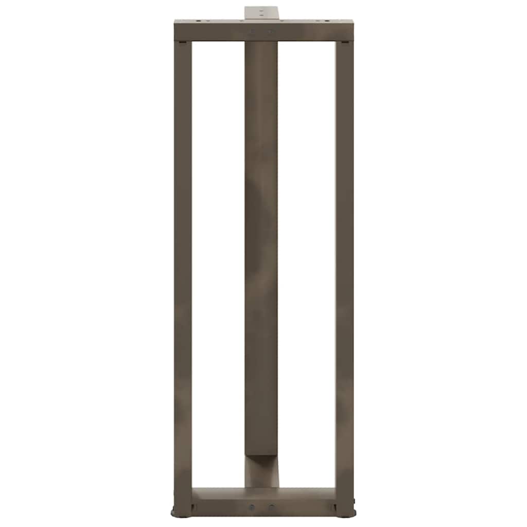 Gambe per tavolo da bar a forma di T 2 pz nere 50x35x(110-111) cm in acciaio - homemem39