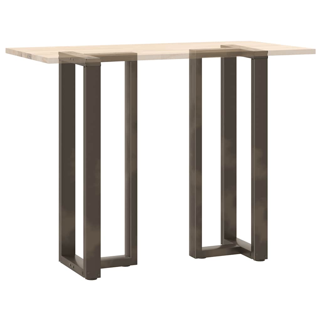 Gambe per tavolo da bar a forma di T 2 pz nere 50x35x(110-111) cm in acciaio - homemem39