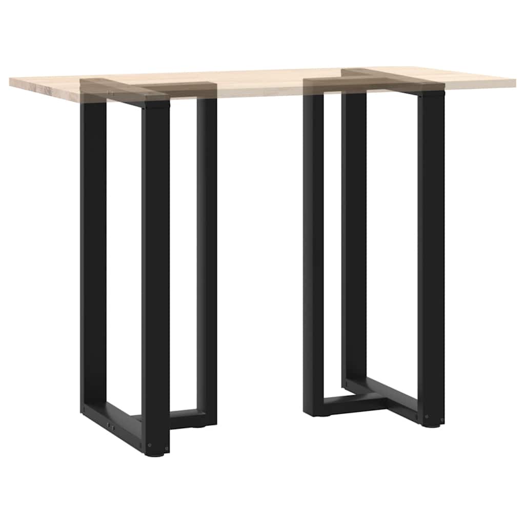 Gambe per tavolo da bar forma T 2 pz nere 60x35x(110-111) cm