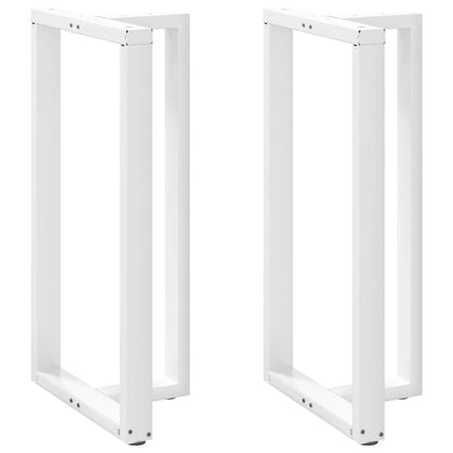 Gambe Tavolo Bar a Forma T 2pz bianco 60x35x(111-112)cm Acciaio