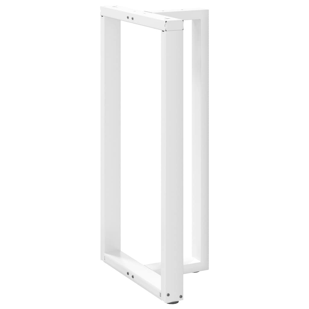 Gambe Tavolo Bar a Forma T 2pz bianco 60x35x(111-112)cm Acciaio