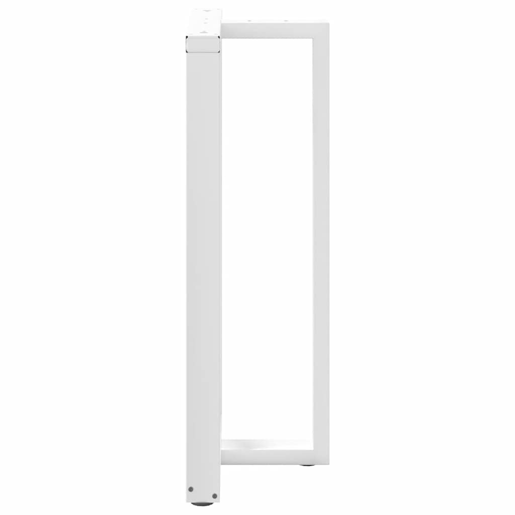 Gambe Tavolo Bar a Forma T 2pz bianco 60x35x(111-112)cm Acciaio