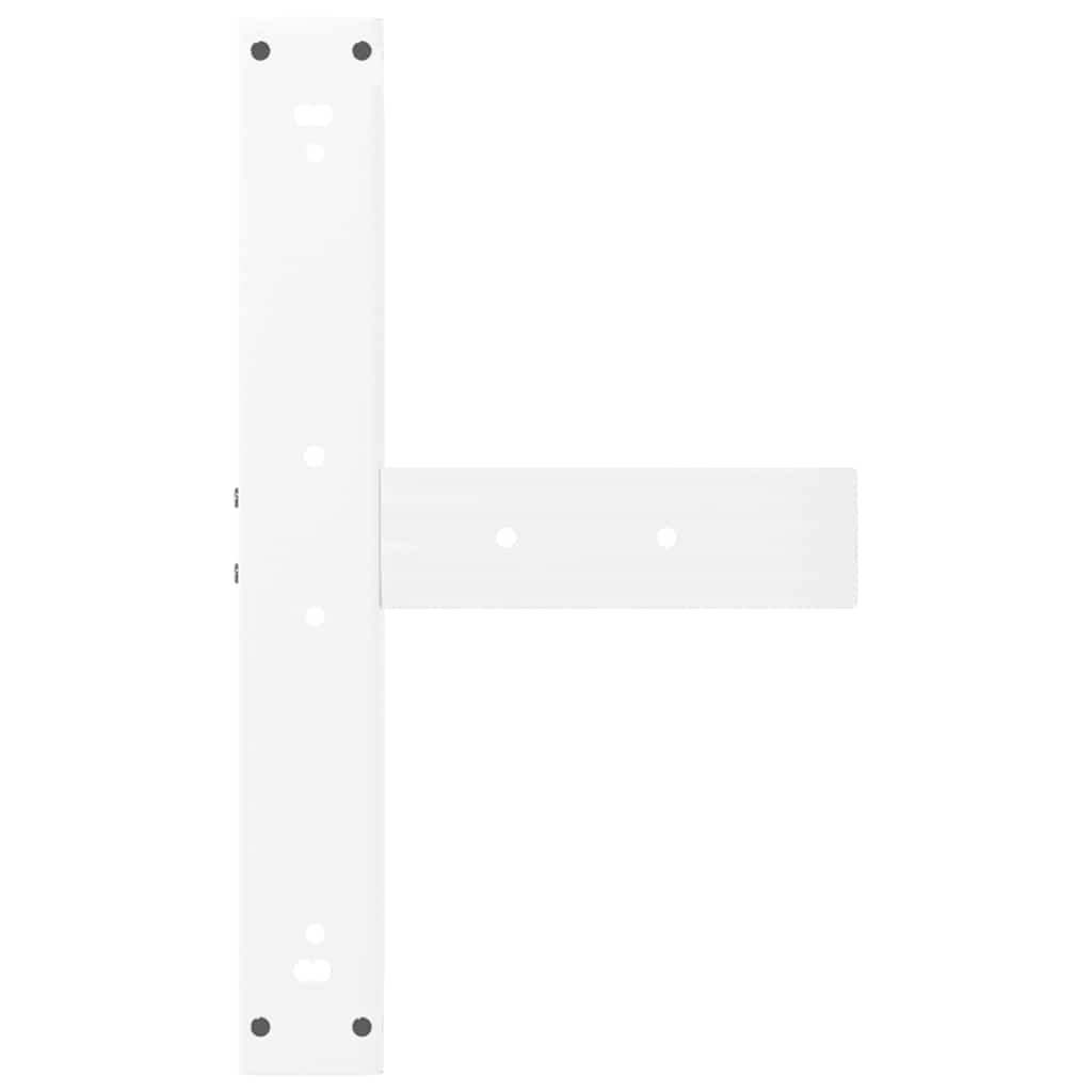 Gambe Tavolo Bar a Forma T 2pz bianco 60x35x(111-112)cm Acciaio