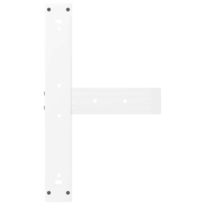 Gambe per tavolo da bar forma T 2 pz bianche 60x35x(110-111) cm