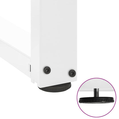 Gambe per tavolo da bar forma T 2 pz bianche 60x35x(110-111) cm