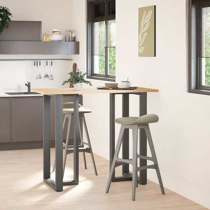 Gambe tavolo da bar forma T 2 pz Antracite 60x35x(110-111) cm