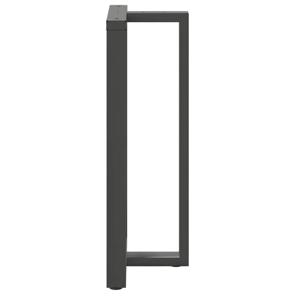Gambe tavolo da bar forma T 2 pz Antracite 60x35x(110-111) cm