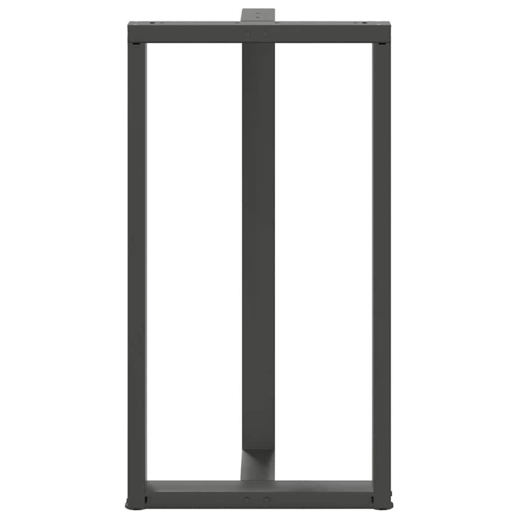 Gambe tavolo da bar forma T 2 pz Antracite 60x35x(110-111) cm