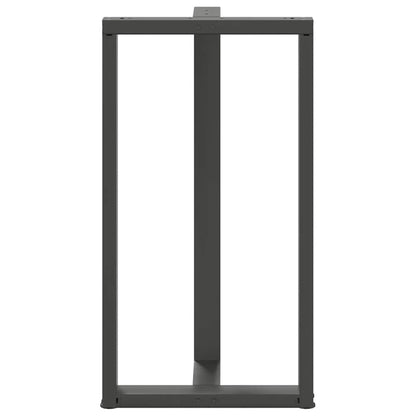 Gambe tavolo da bar forma T 2 pz Antracite 60x35x(110-111) cm