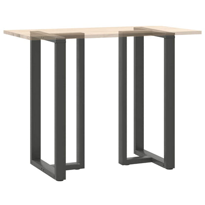 Gambe tavolo da bar forma T 2 pz Antracite 60x35x(110-111) cm