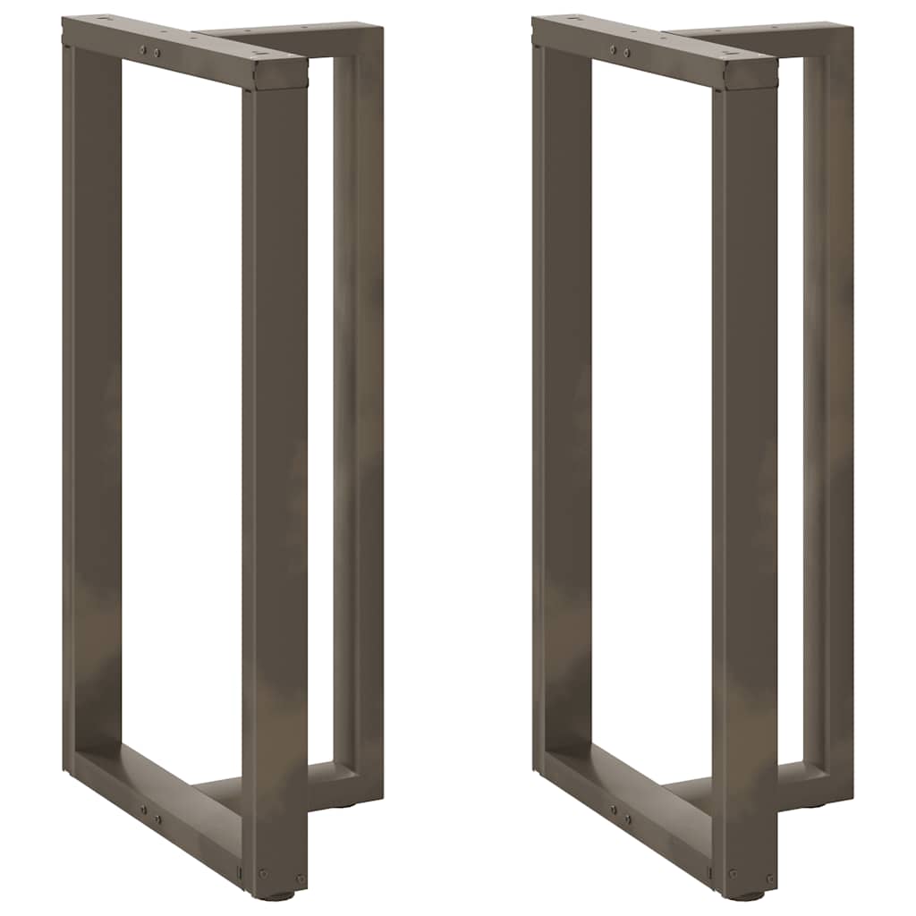 Gambe per tavolo da bar forma T 2 pz nere 60x35x(110-111) cm