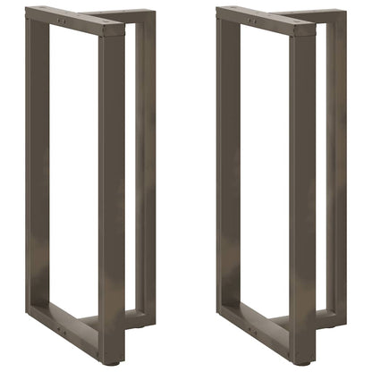 Gambe per tavolo da bar forma T 2 pz nere 60x35x(110-111) cm