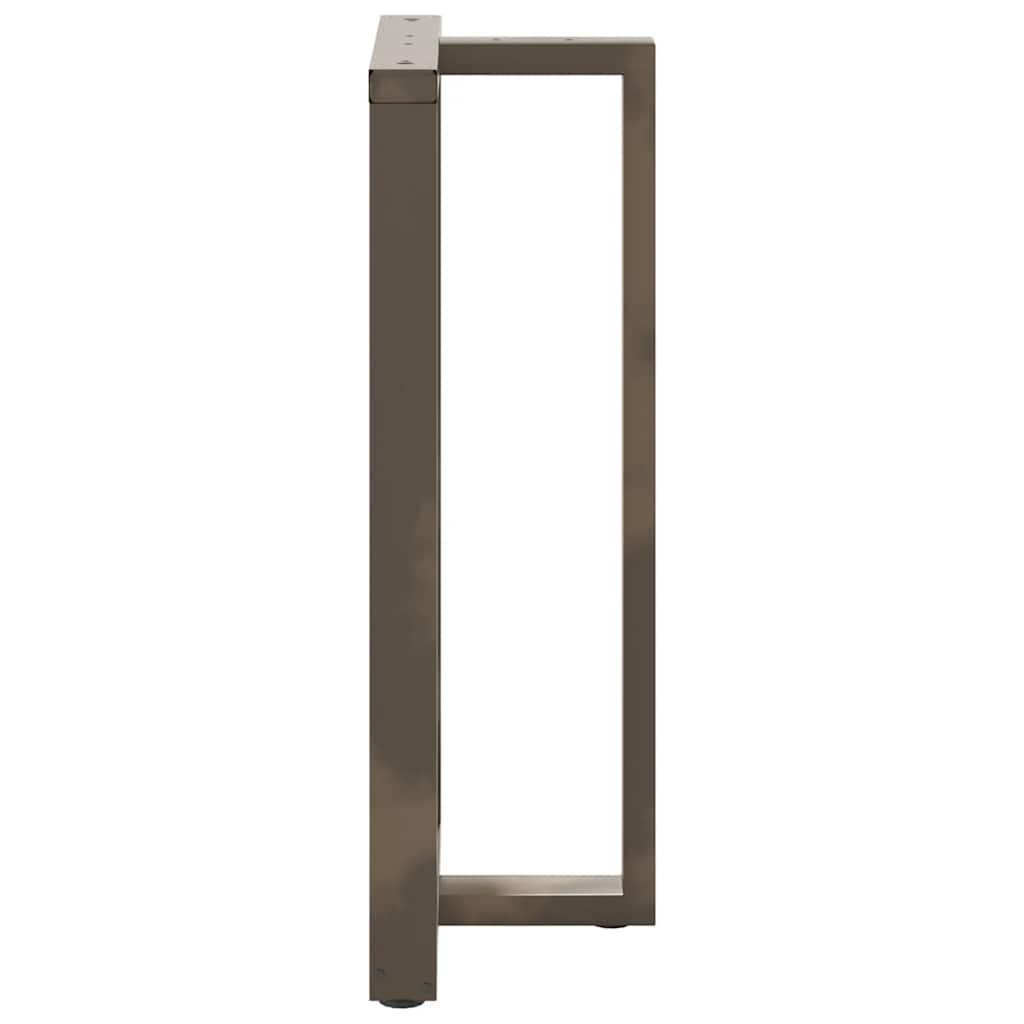Gambe per tavolo da bar forma T 2 pz nere 60x35x(110-111) cm