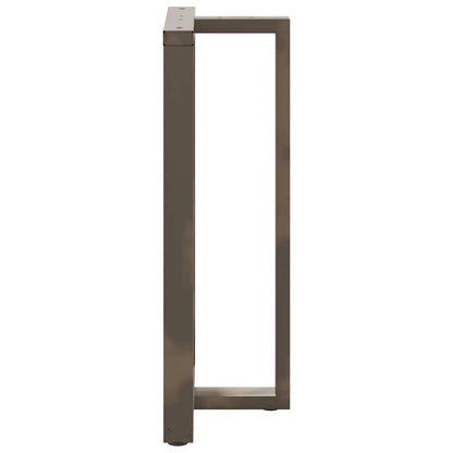 Gambe per tavolo da bar forma T 2 pz nere 60x35x(110-111) cm