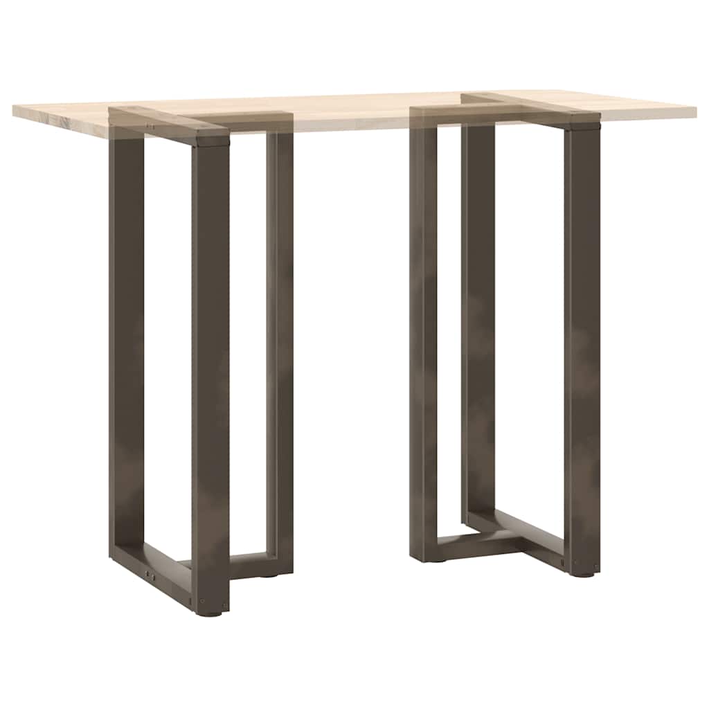Gambe per tavolo da bar forma T 2 pz nere 60x35x(110-111) cm