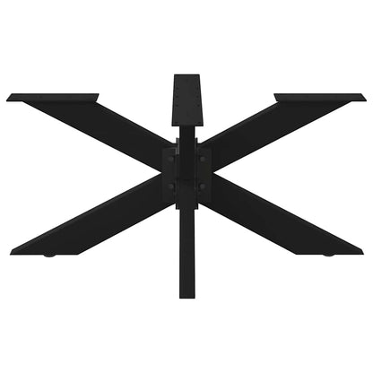 Gamba per tavolino da caffè a forma di ragno nera 98x58x(42-43) cm in acciaio