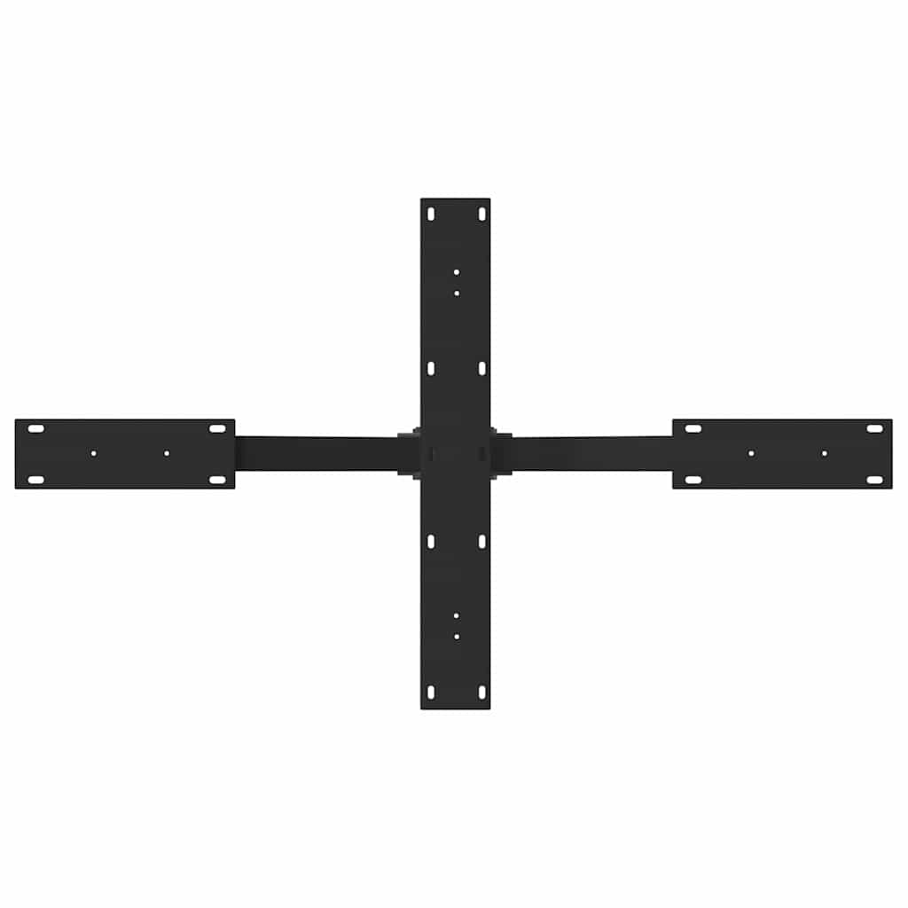 Gamba per tavolino da caffè a forma di ragno nera 98x58x(42-43) cm in acciaio