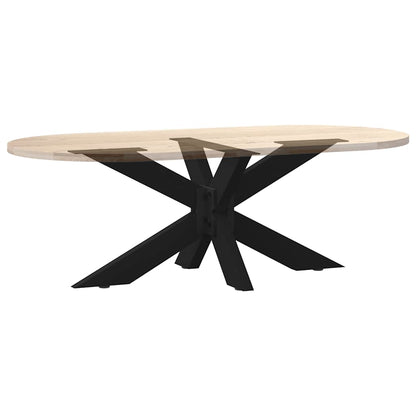 Gamba per tavolino da caffè a forma di ragno nera 98x58x(42-43) cm in acciaio