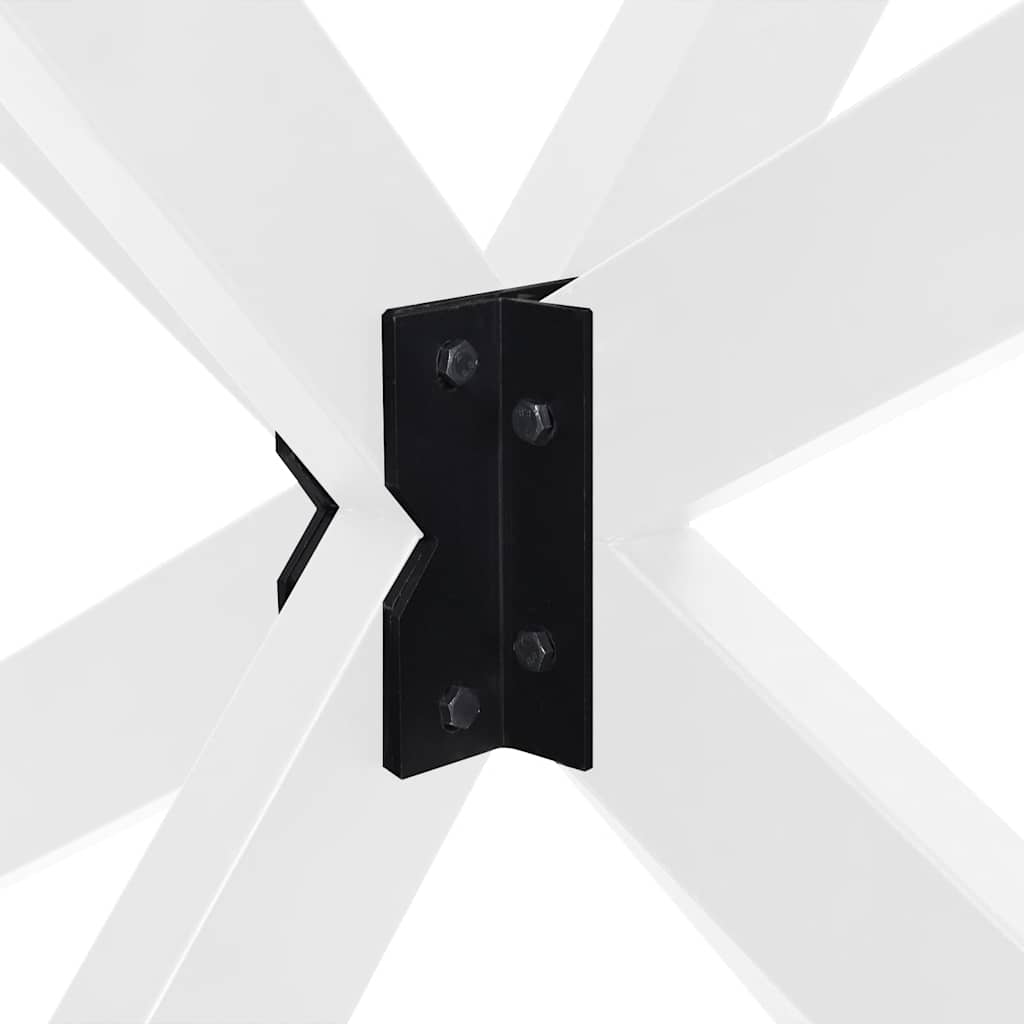 Gamba per tavolino da caffè a forma di ragno bianca 98x58x(42-43) cm in acciaio