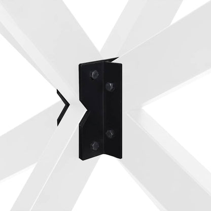 Gamba per tavolino da caffè a forma di ragno bianca 98x58x(42-43) cm in acciaio