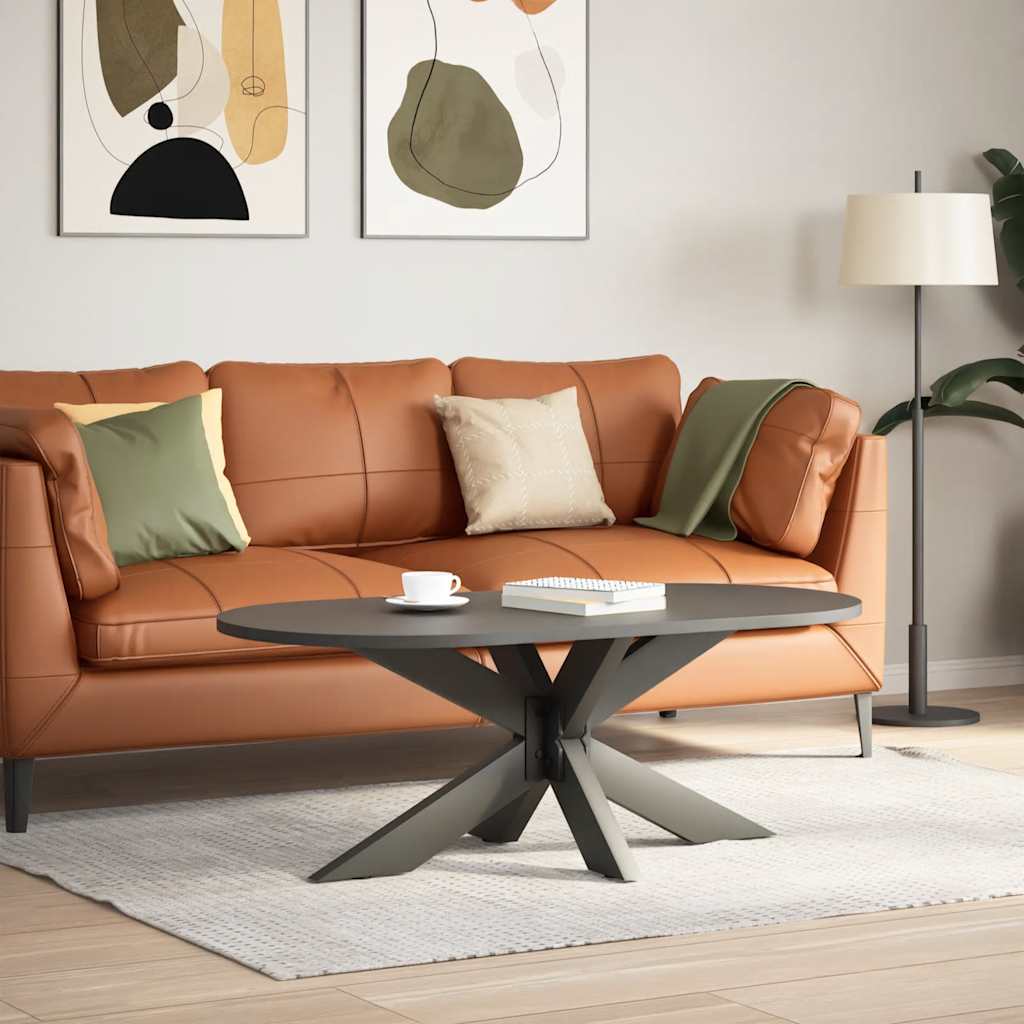 Gamba per tavolino da caffè a ragno antracite 98x58x(42-43) cm
