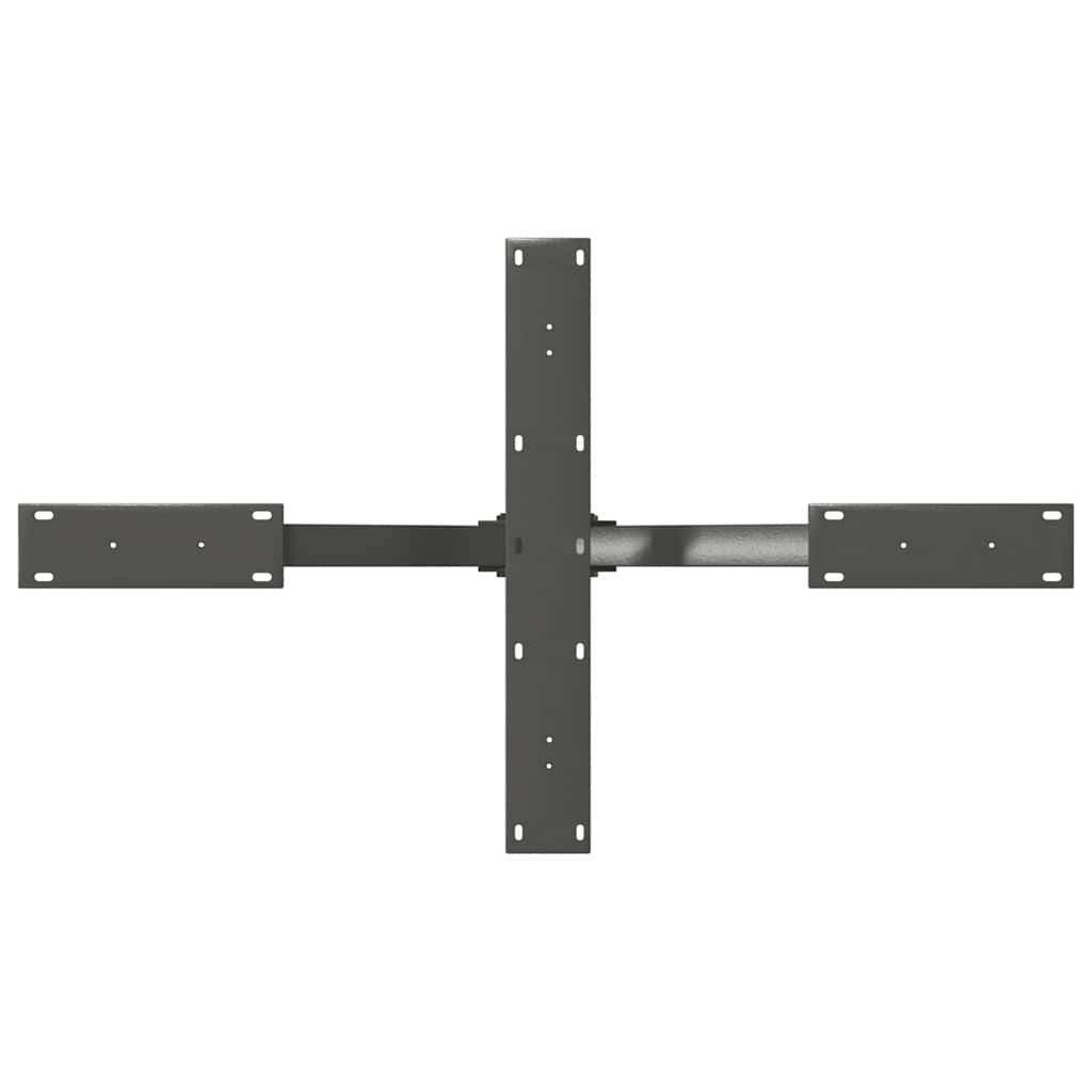 Gamba per tavolino da caffè a forma di ragno antracite 98x58x(42-43) cm in acciaio