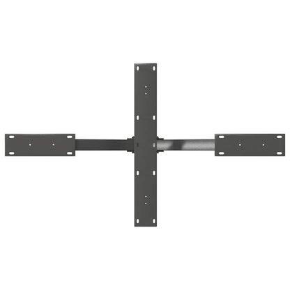 Gamba per tavolino da caffè a forma di ragno antracite 98x58x(42-43) cm in acciaio