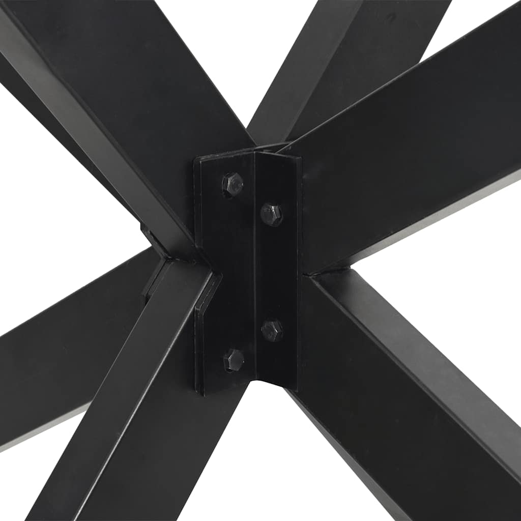 Gamba per tavolino da caffè a forma di ragno antracite 98x58x(42-43) cm in acciaio