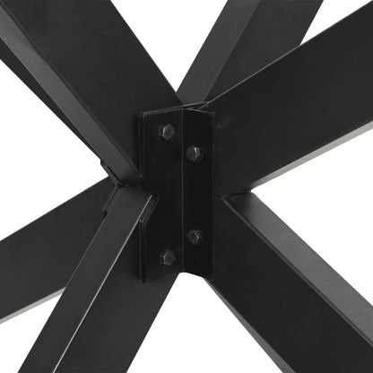 Gamba per tavolino da caffè a forma di ragno antracite 98x58x(42-43) cm in acciaio