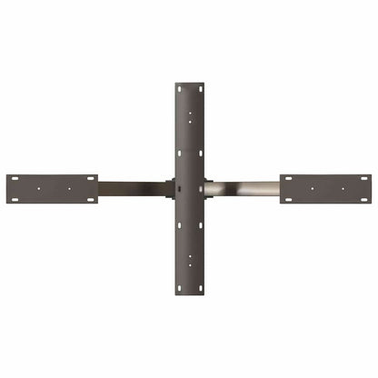 Gamba per tavolino da caffè a forma di ragno nera 98x58x(42-43) cm in acciaio | homemem39