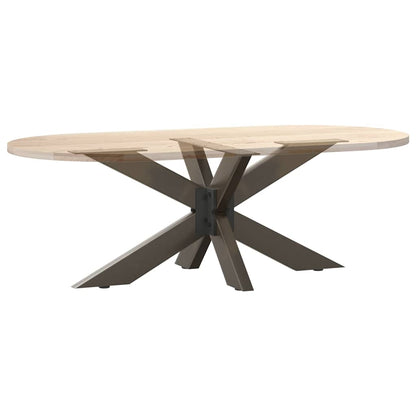 Gamba per tavolino da caffè a forma di ragno nera 98x58x(42-43) cm in acciaio | homemem39