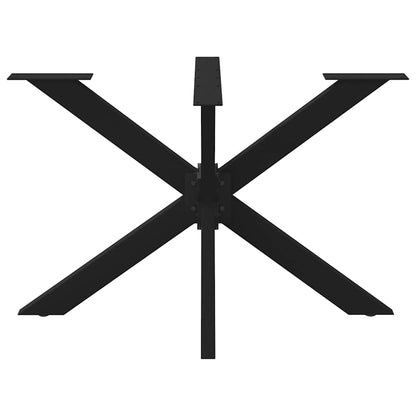 Gamba per Tavolo da Pranzo a Forma di Ragno Nero 120x68x(72-73) cm Acciaio