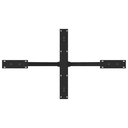 Gamba per Tavolo da Pranzo a Forma di Ragno Nero 120x68x(72-73) cm Acciaio