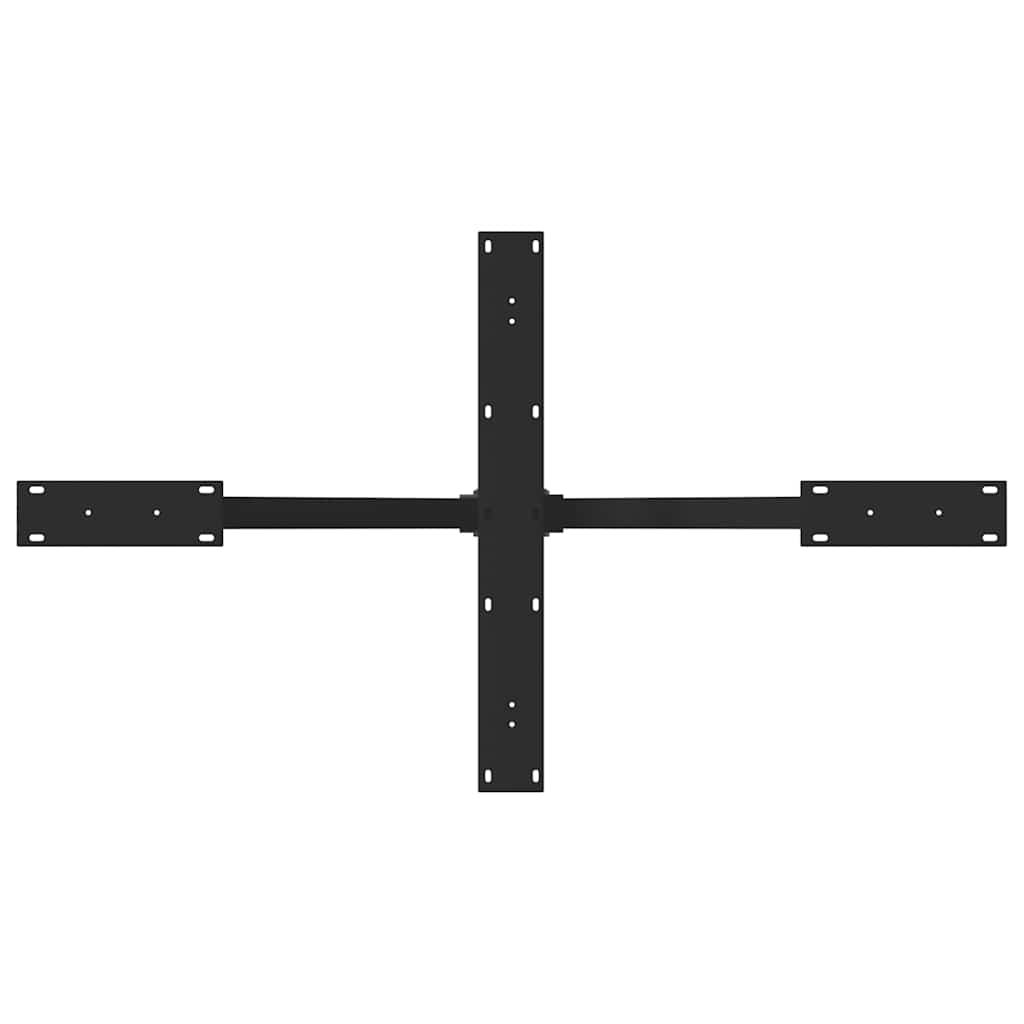 Gamba Tavolo da Pranzo a Forma di Ragno Nero 120x68x(72-73) cm