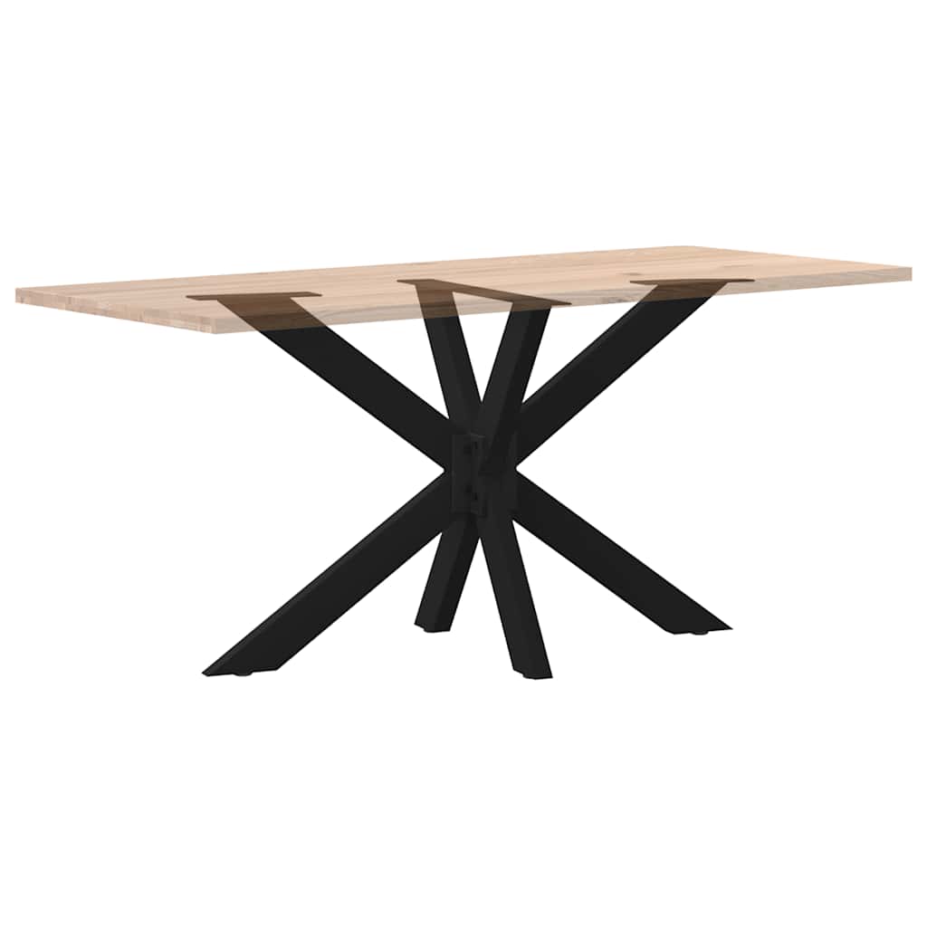 Gamba Tavolo da Pranzo a Forma di Ragno Nero 120x68x(72-73) cm