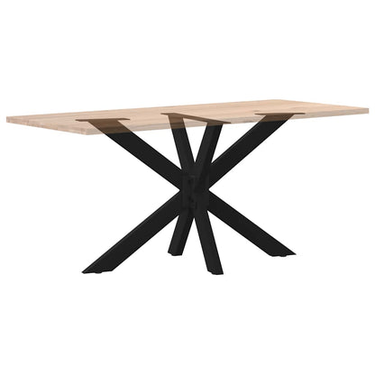 Gamba Tavolo da Pranzo a Forma di Ragno Nero 120x68x(72-73) cm