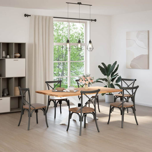 Gamba per Tavolo da Pranzo a Forma di Ragno Bianca 120x68x(72-73) cm Acciaio - homemem39